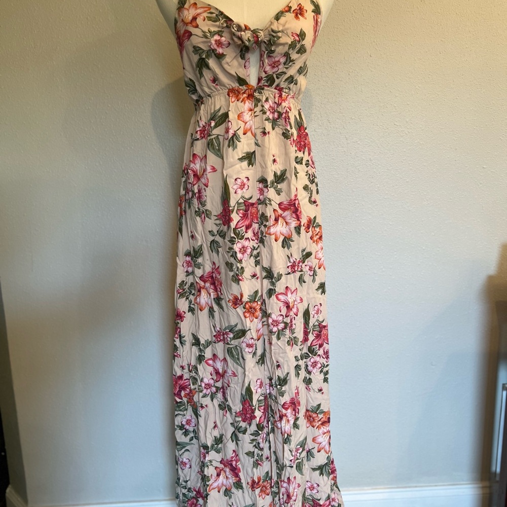 Ambiance Floral Maxi Dress - Pink and Green